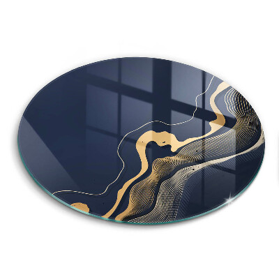 Steklena podloga za rezanje Abstraktne zlate črte