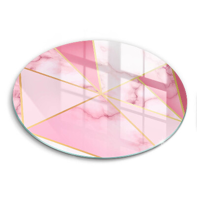 Steklena podloga za rezanje Geometrijski marmor