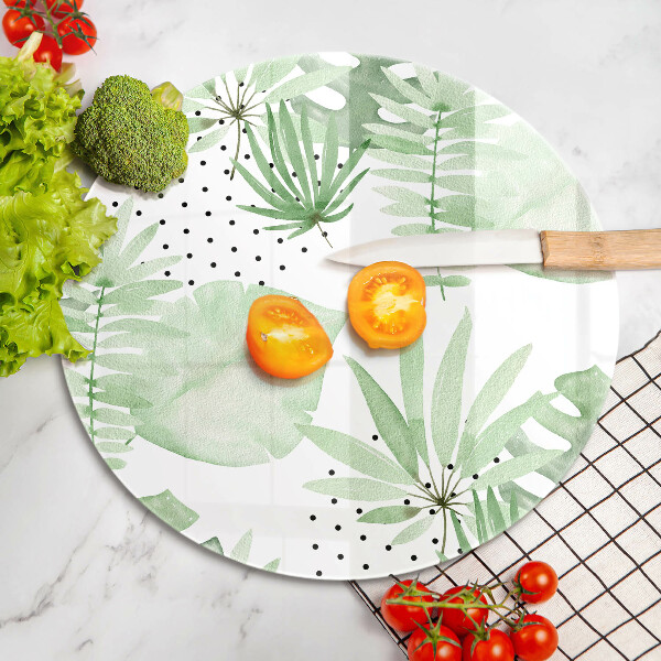 Steklena podloga za rezanje Akvarelni listi