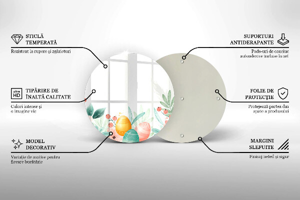 Steklena podloga za rezanje velikonočna jajca