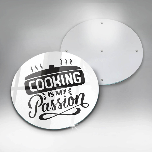 Steklena podloga za rezanje Kuhanje je moja strast