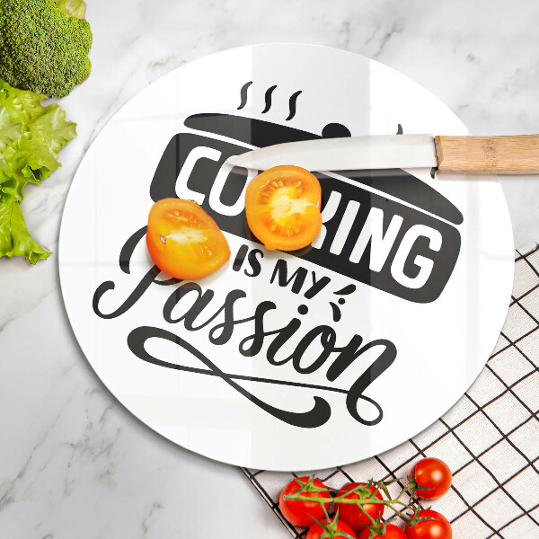 Steklena podloga za rezanje Kuhanje je moja strast