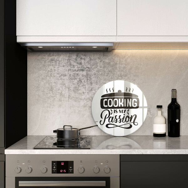 Steklena podloga za rezanje Kuhanje je moja strast