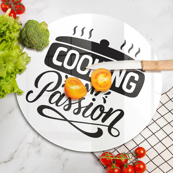 Steklena podloga za rezanje Kuhanje je moja strast