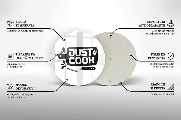 Steklena podloga za rezanje Just cook