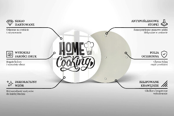 Steklena podloga za rezanje Home cooking