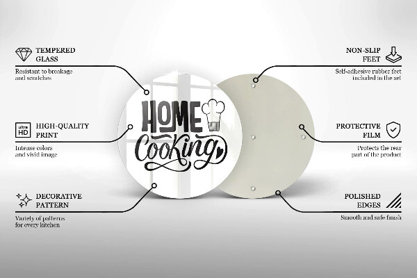 Steklena podloga za rezanje Home cooking