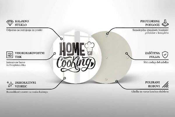 Steklena podloga za rezanje Home cooking
