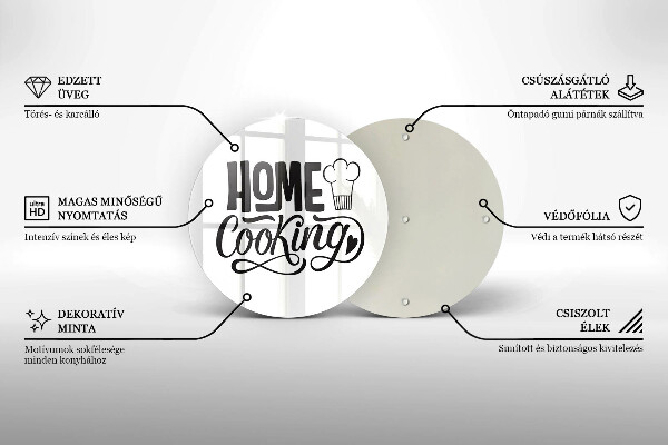 Steklena podloga za rezanje Home cooking