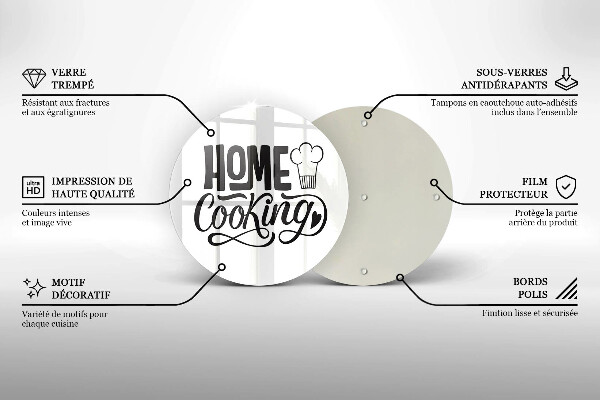 Steklena podloga za rezanje Home cooking