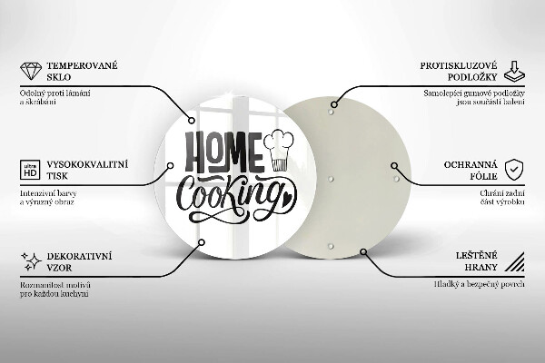 Steklena podloga za rezanje Home cooking