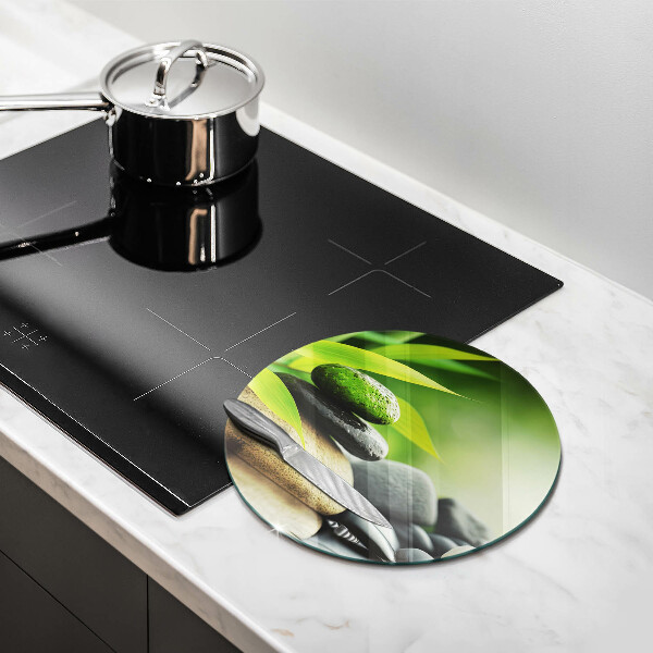 Steklena podloga za rezanje Zen bambusovi kamni