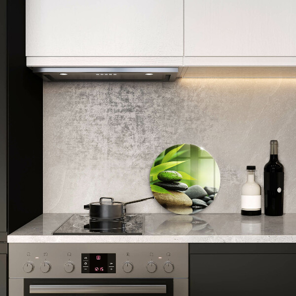 Steklena podloga za rezanje Zen bambusovi kamni