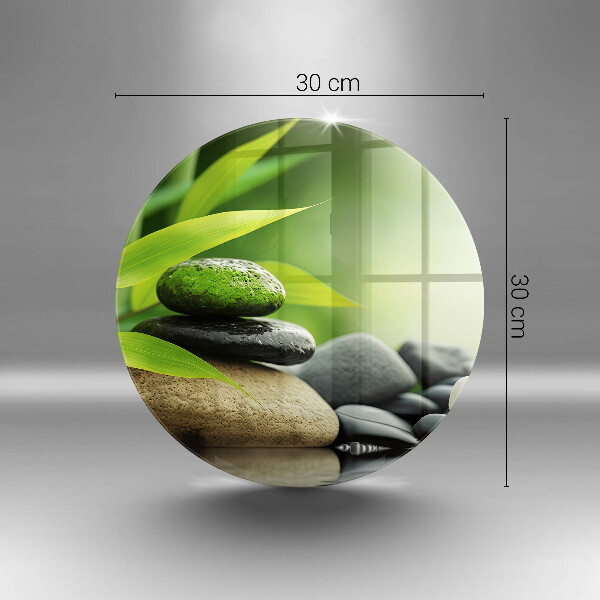 Steklena podloga za rezanje Zen bambusovi kamni