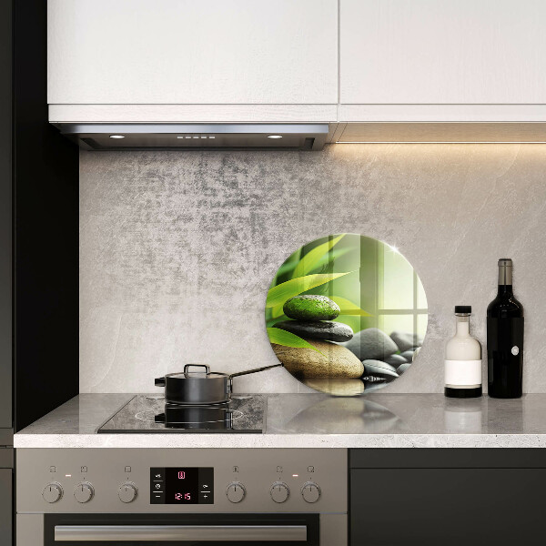 Steklena podloga za rezanje Zen bambusovi kamni