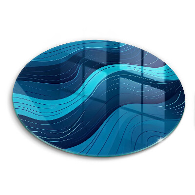 Steklena podloga za rezanje Abstraktni valovi