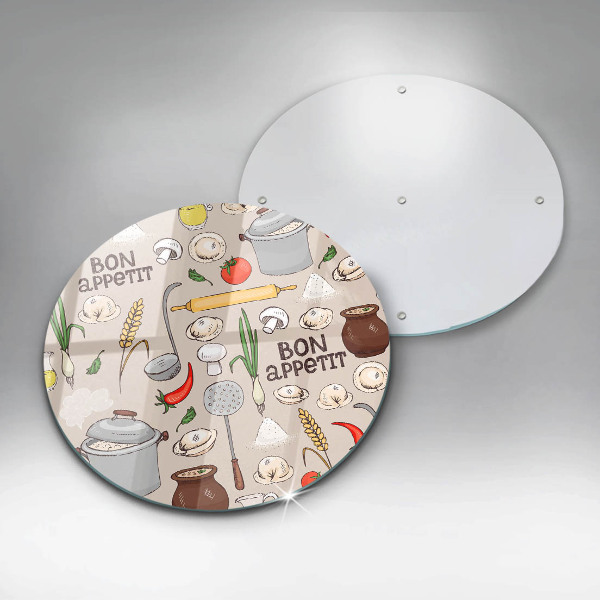 Steklena podloga za rezanje Ilustracija kuhinje