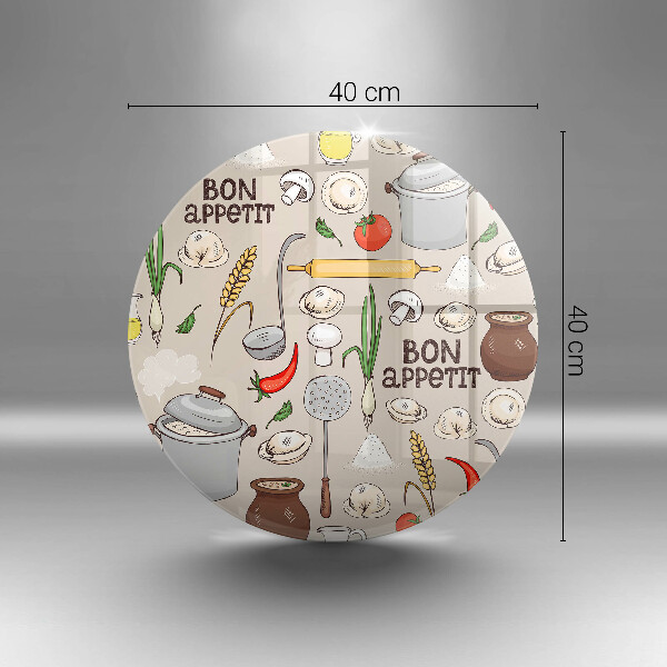 Steklena podloga za rezanje Ilustracija kuhinje