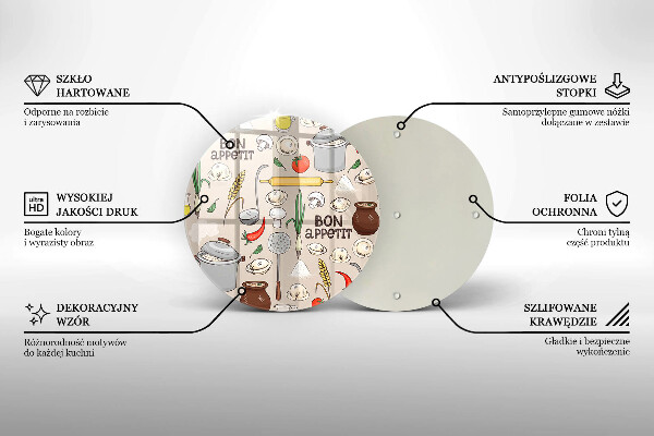 Steklena podloga za rezanje Ilustracija kuhinje