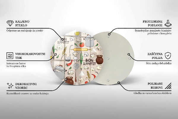 Steklena podloga za rezanje Ilustracija kuhinje