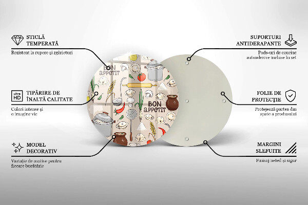 Steklena podloga za rezanje Ilustracija kuhinje