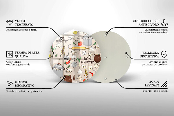 Steklena podloga za rezanje Ilustracija kuhinje