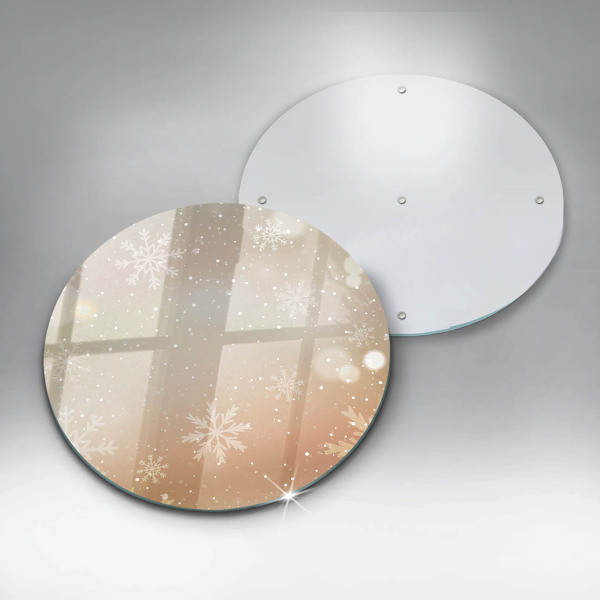 Steklena podloga za rezanje Snežinke