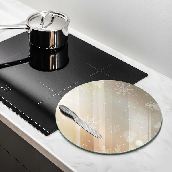 Steklena podloga za rezanje Snežinke