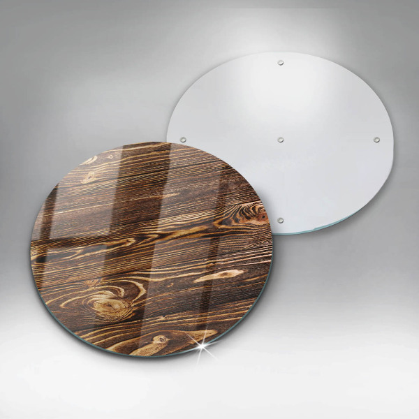 Steklena podloga za rezanje Tekstura lesa