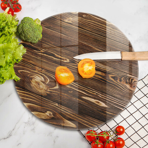 Steklena podloga za rezanje Tekstura lesa