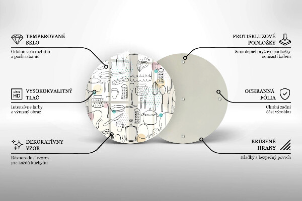 Steklena podloga za rezanje Kuhinjski dodatki