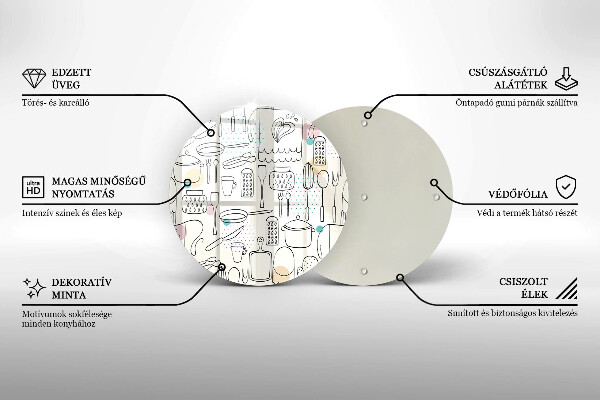 Steklena podloga za rezanje Kuhinjski dodatki
