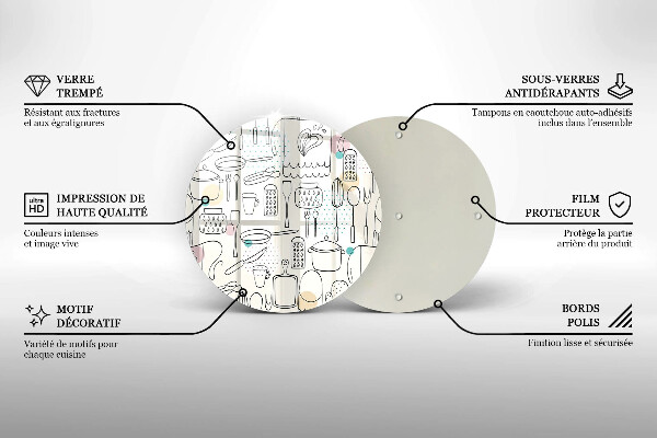 Steklena podloga za rezanje Kuhinjski dodatki