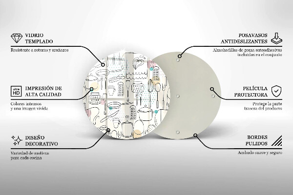 Steklena podloga za rezanje Kuhinjski dodatki
