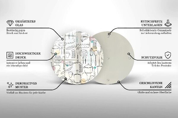 Steklena podloga za rezanje Kuhinjski dodatki