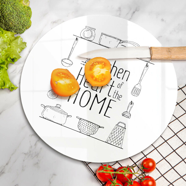 Steklena podloga za rezanje Napis stavek