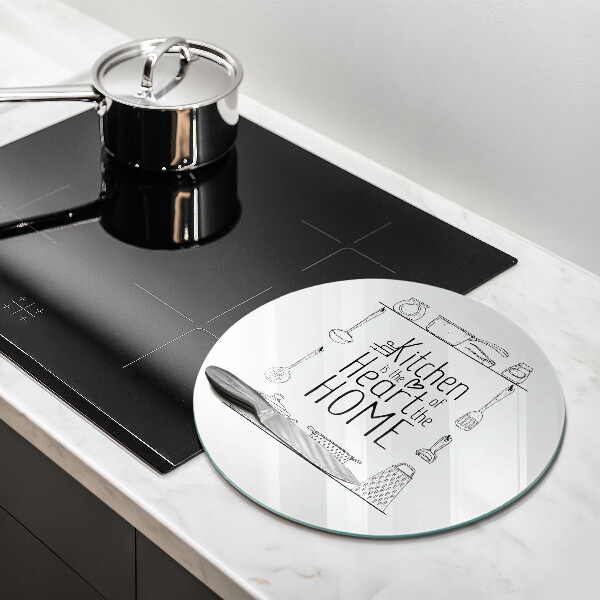 Steklena podloga za rezanje Napis stavek