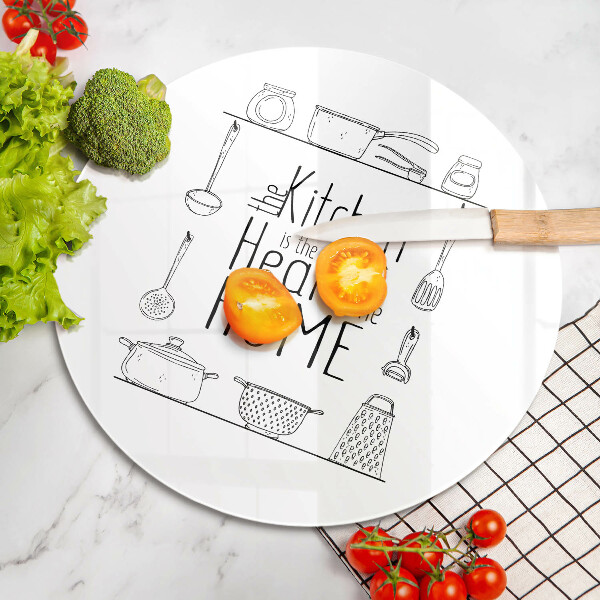 Steklena podloga za rezanje Napis stavek