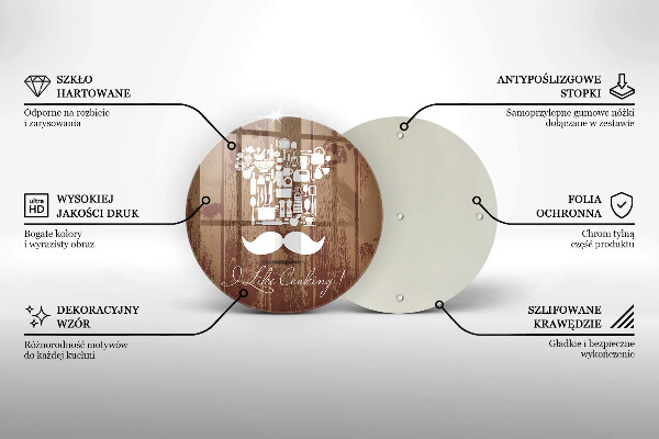 Steklena podloga za rezanje I like cooking