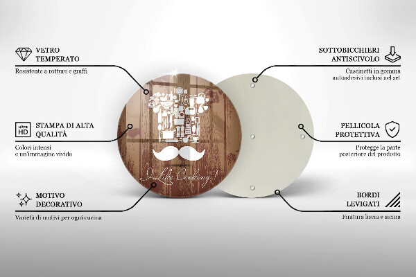 Steklena podloga za rezanje I like cooking