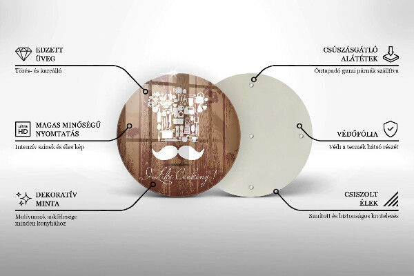 Steklena podloga za rezanje I like cooking