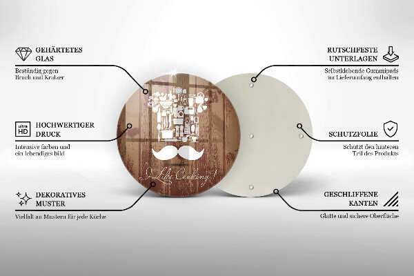 Steklena podloga za rezanje I like cooking