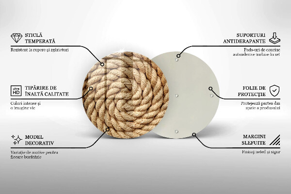 Steklena podloga za rezanje Debela vrv