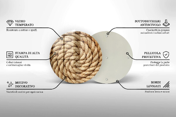 Steklena podloga za rezanje Debela vrv