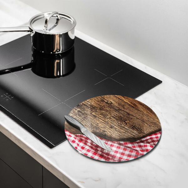 Steklena podloga za rezanje Lesena miza