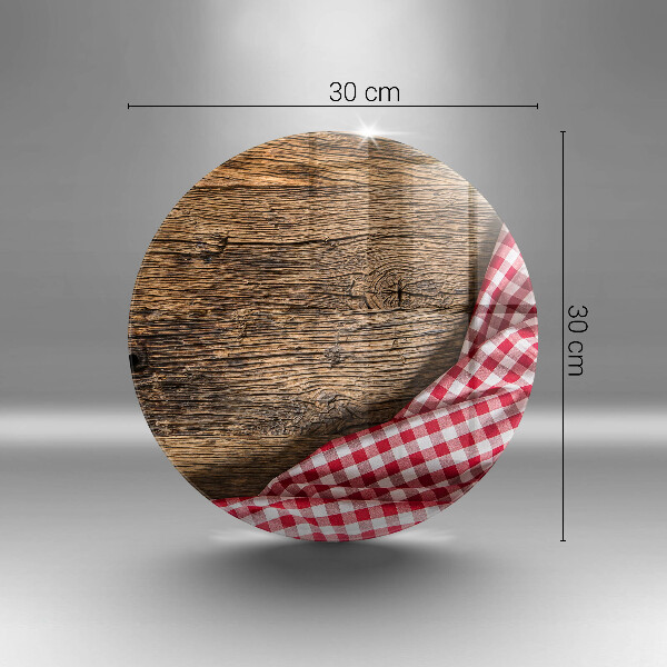 Steklena podloga za rezanje Lesena miza