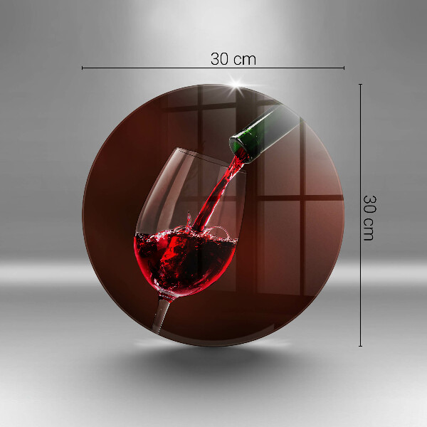 Steklena podloga za rezanje Kozarec vina