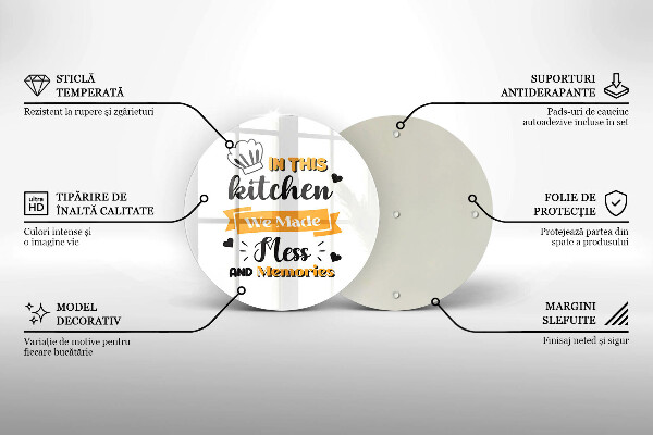 Steklena podloga za rezanje V tej kuhinji smo delali nered in spomine