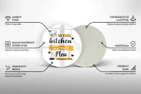 Steklena podloga za rezanje V tej kuhinji smo delali nered in spomine