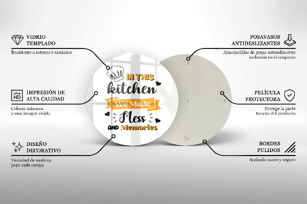 Steklena podloga za rezanje V tej kuhinji smo delali nered in spomine
